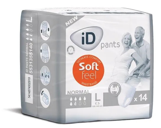 iD Pants Soft Feel Normal L (100-135cm) 1050ml (Packet 14)