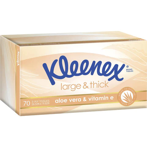 Kleenex Tissues-Aloe Large + Thick 70S