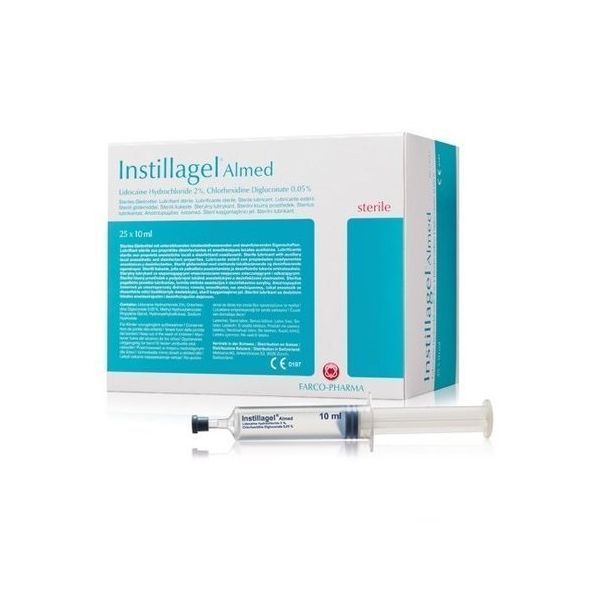 Instillagel Almed Lidociane 2% Chlorex 0.05% Gel 10ml Syringe (Packet 10)