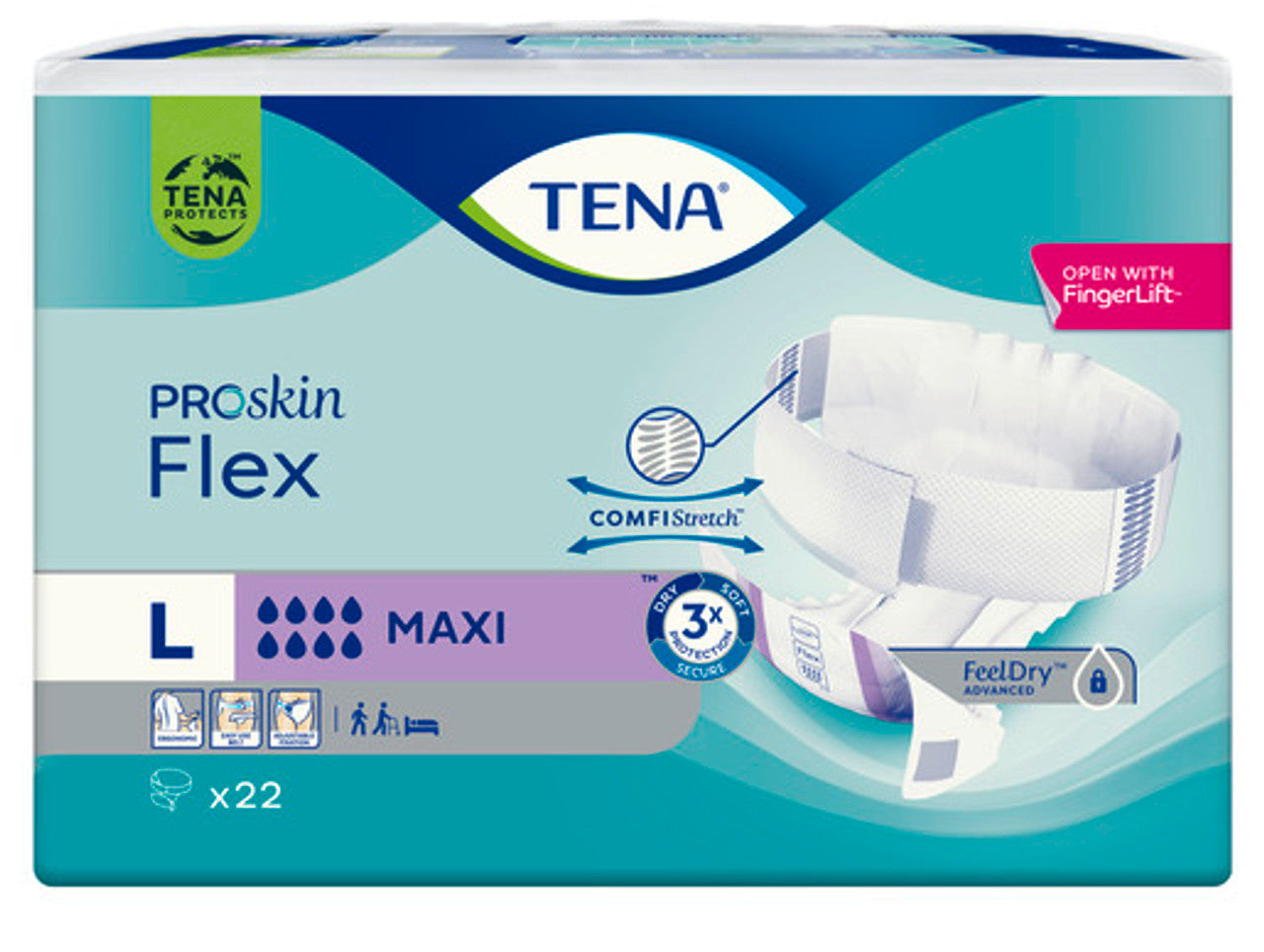Tena Flex Maxi Large 83-120cm 2250ml (725322) (Packet 22)