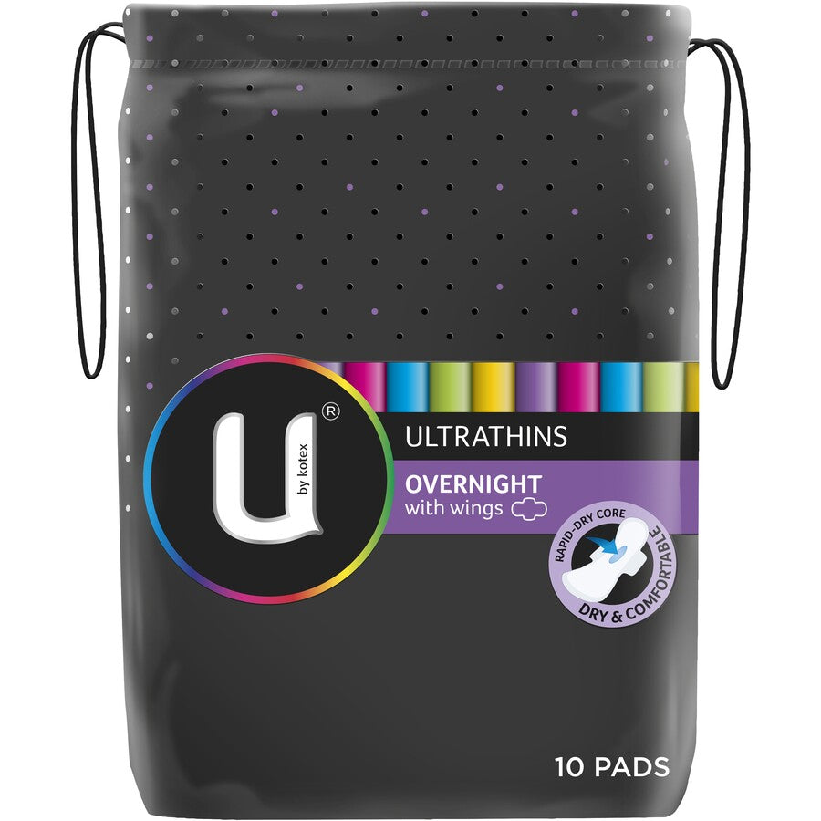 U By Kotex® Ultrathins Overnight Long (Packet 8)