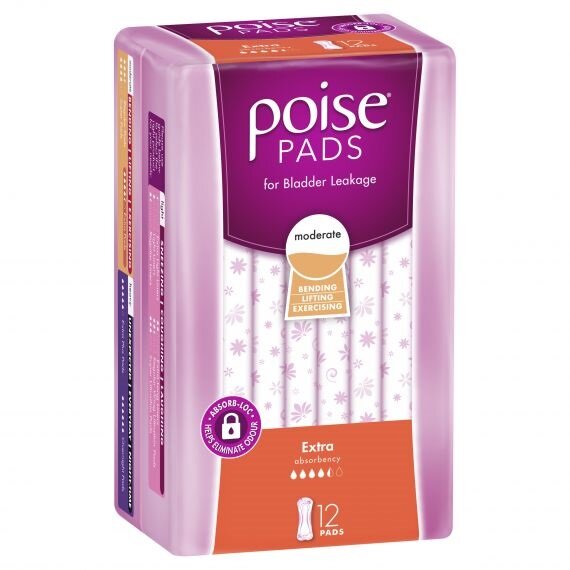 Poise® Extra Pads (Packet 12)