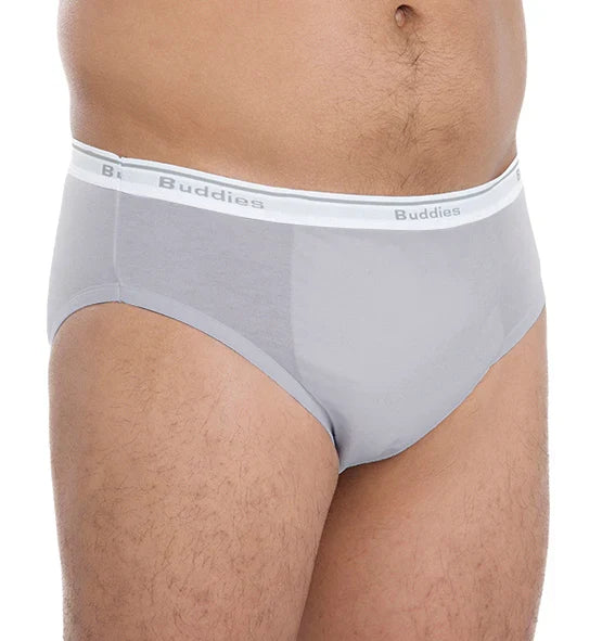 Buddies Assured Men's Brief Jock Style Low Waisted White 400ml