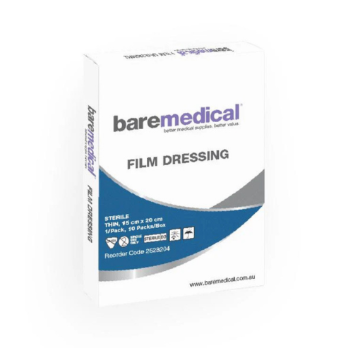 BareMed TRANSPARENT FILM DRESSING STERILE 6CM X 6.9CM ST SU (Box 100)