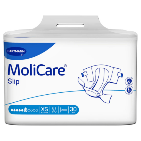 MoliCare® Premium Slip - XSmall 40-60cm 6 Drops 840ml (Packet 30)