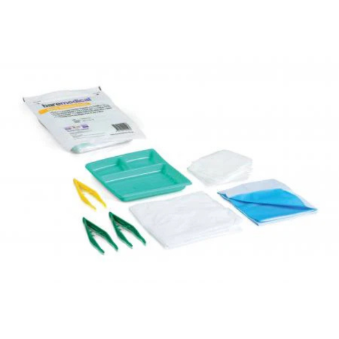 BareMed DRESSING PACK BASIC ST SU 3 FORCEPS + 6 GAUZE SWABS (Each)