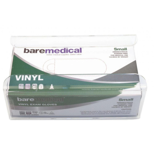 BareMed GLOVE DISPENSER SINGLE TOP 4MM PERSPEX (Each)