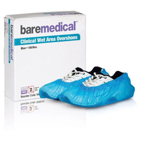 BareMed OVERSHOE CLINICAL BLUE REGULAR WATERPROOF (Box 100)