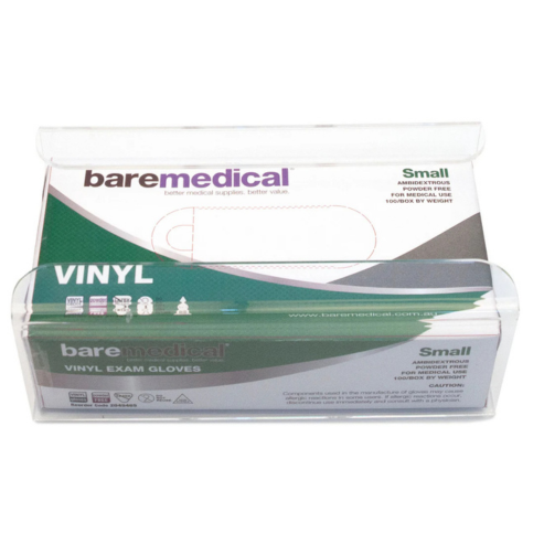 BareMed GLOVE DISPENSER SINGLE SIDE 4MM PERSPEX (Each)