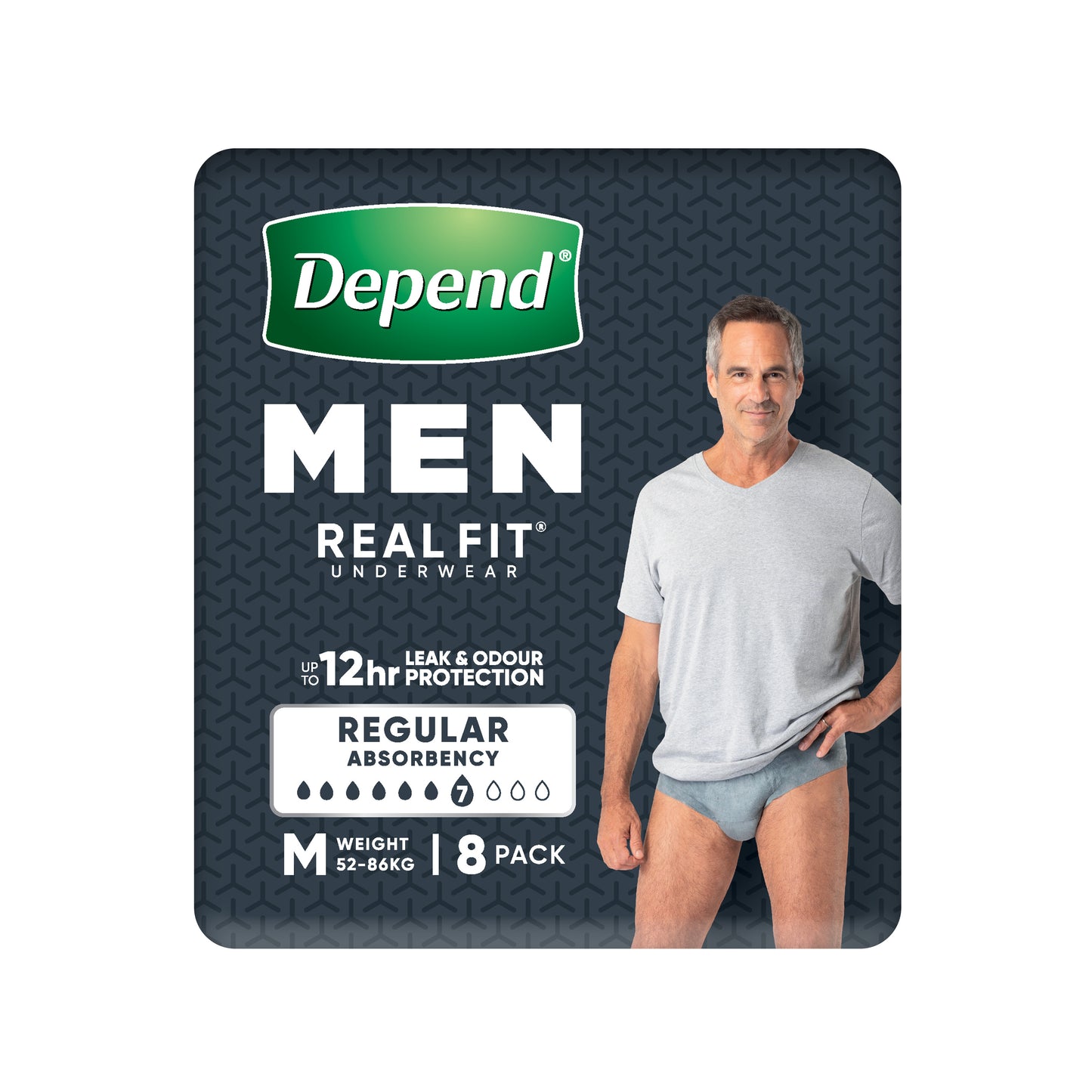 Depend Real Fit Mens Underwear Medium