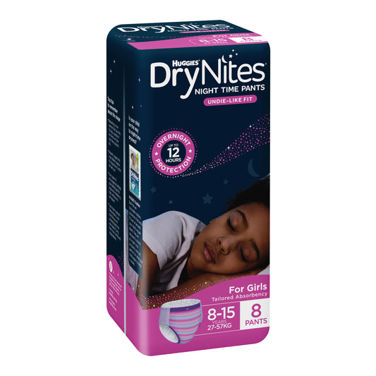 Huggies® Drynites Pyjama Pants 8-15 Girl (Packet 9)