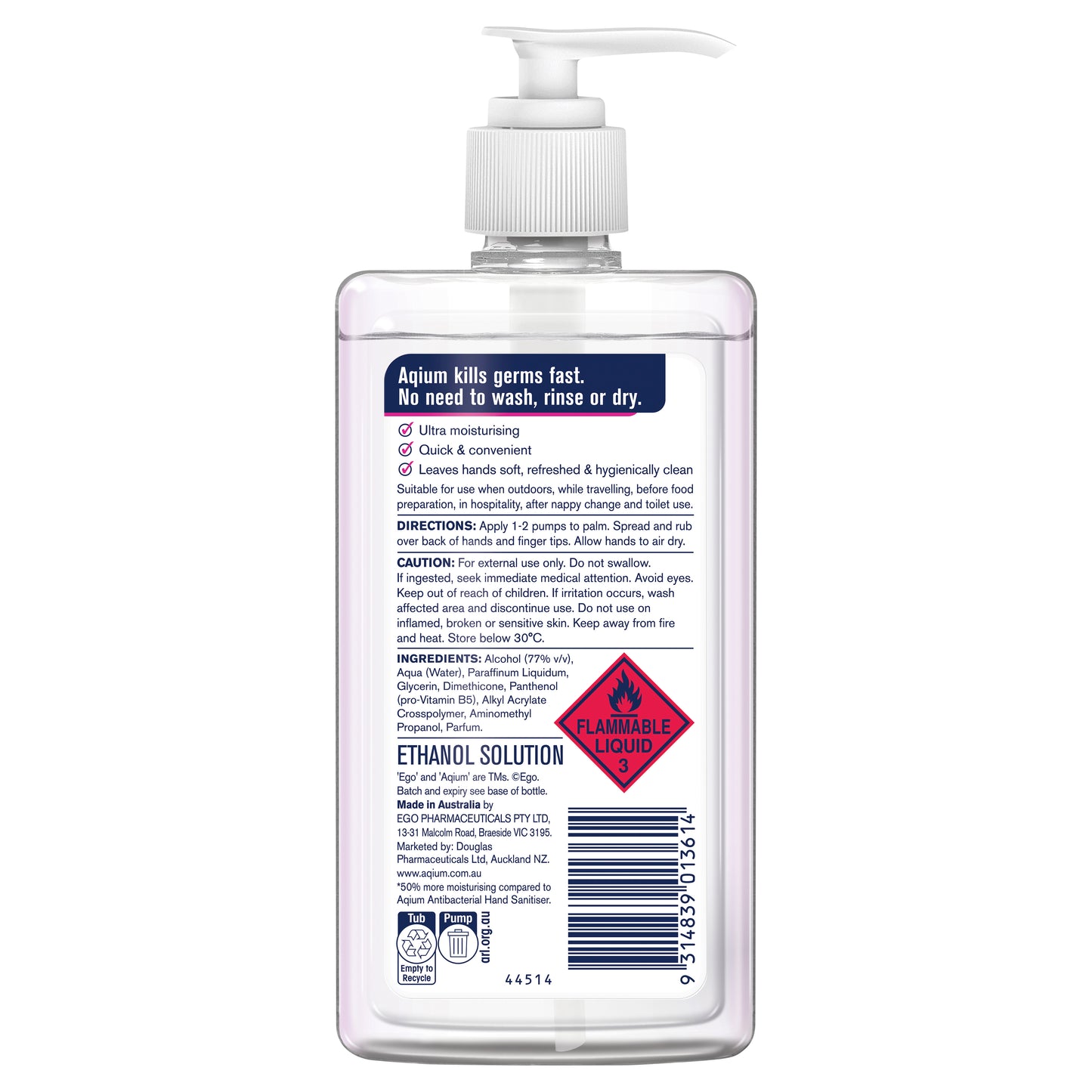 Aqium Hand Sanitiser Ultra 375ml