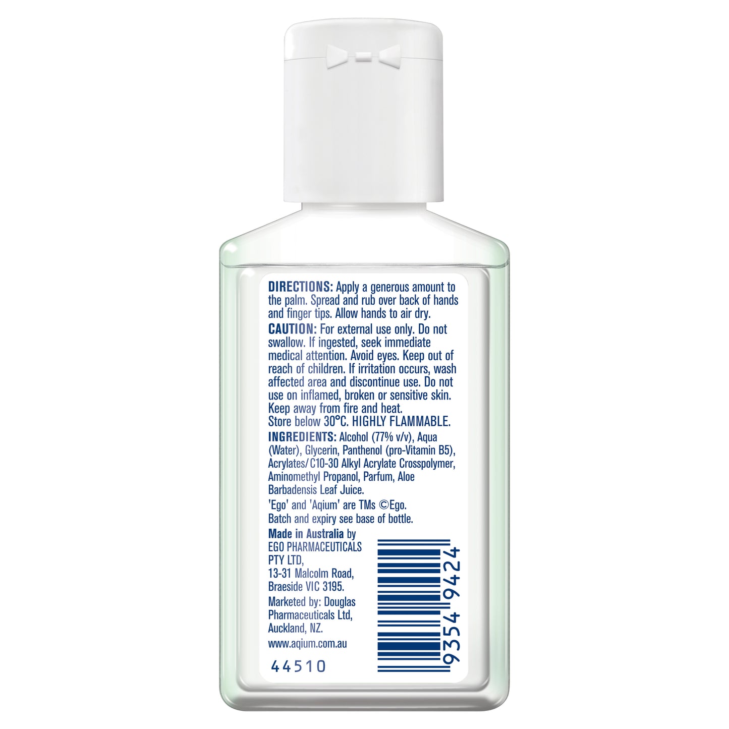 Aqium Hand Sanitiser Aloe 60ml