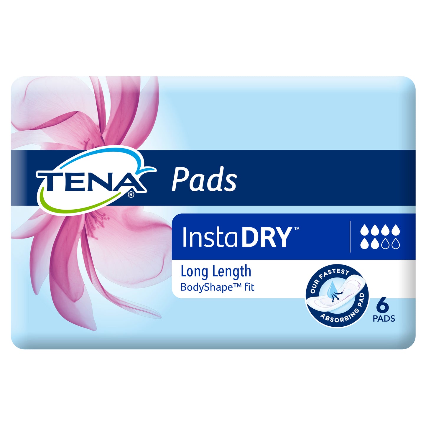 Tena InstaDRY Long Length Pads