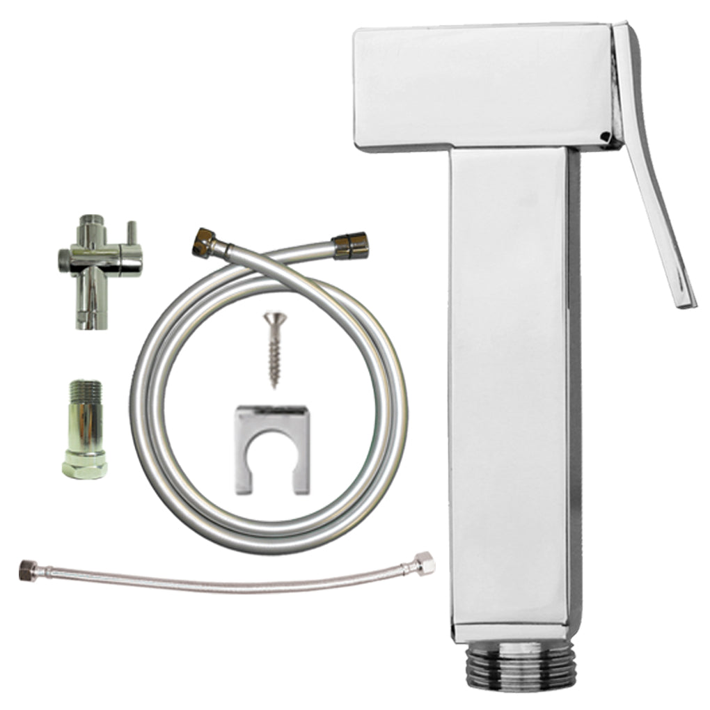 Modern New Install Kit Handspray + High Pressure Hose + Braided Hose + Dual Check + Tap Diverter + Wall Bracket"