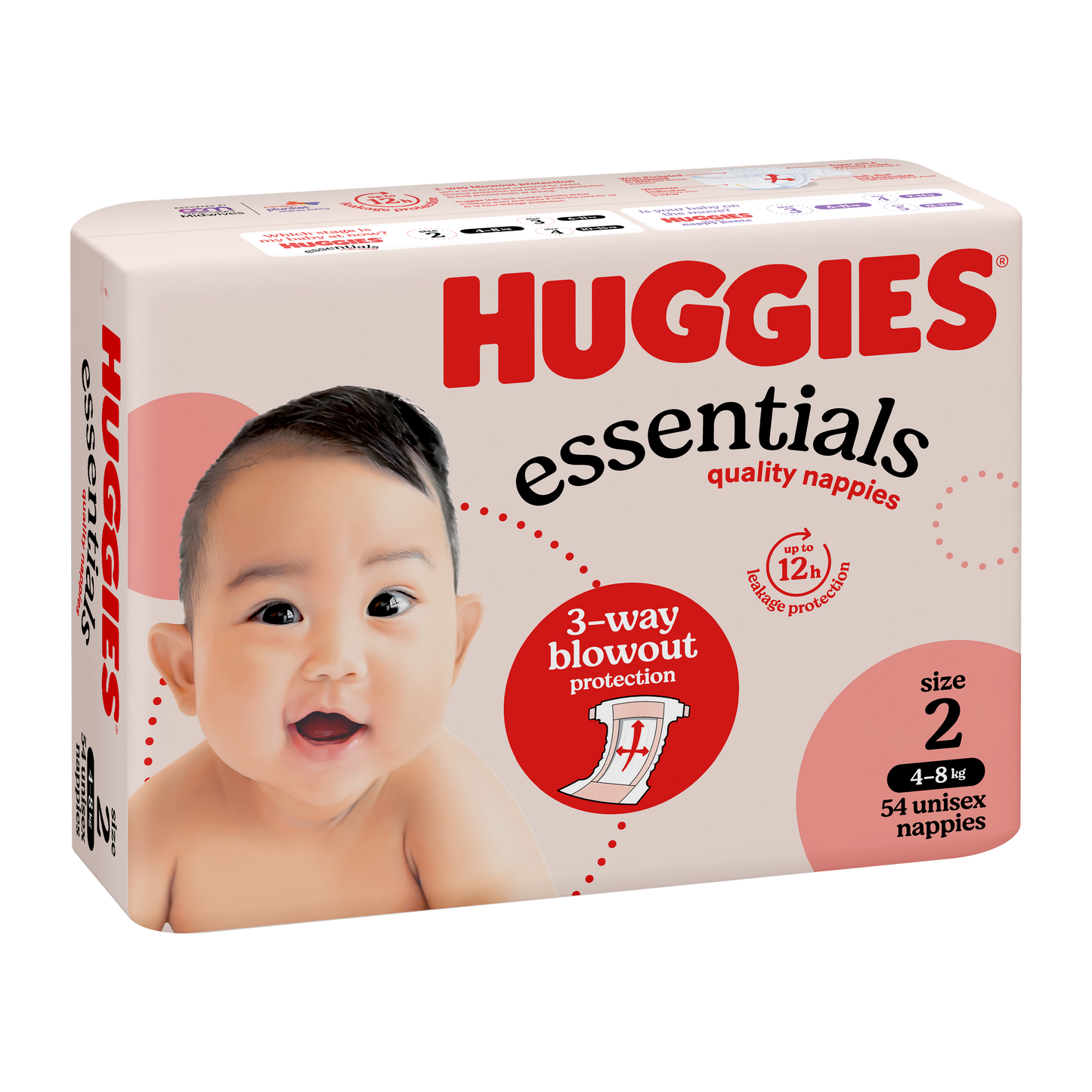Huggies® Essentials Nappies Size 2 (Packet 54)
