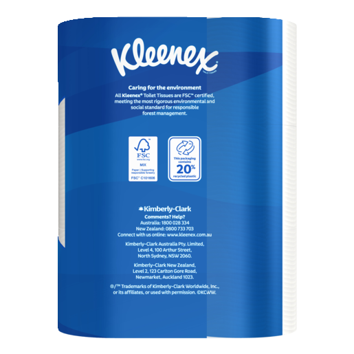 Kleenex Complete Clean White Toilet Paper (Pack 18)