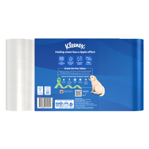 Kleenex Complete Clean White Toilet Paper (Pack 45)