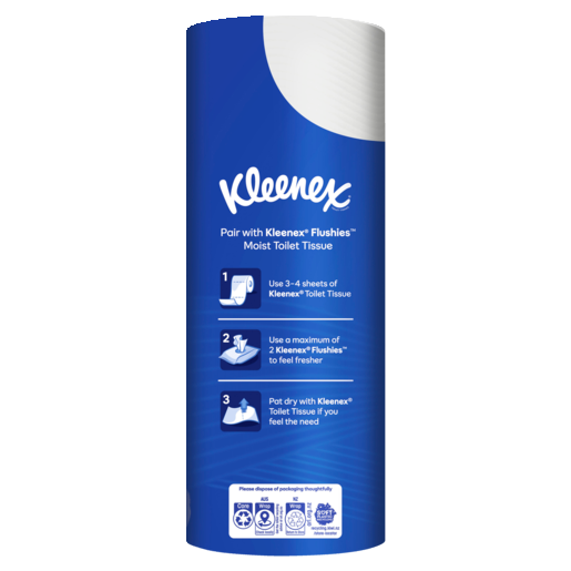 Kleenex Complete Clean White Toilet Paper (Pack 9)