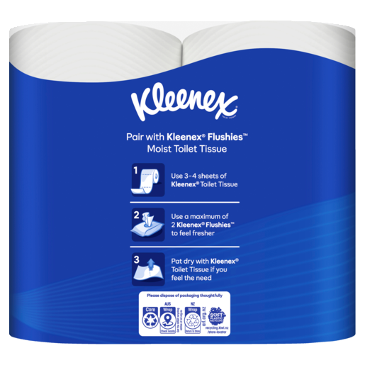 Kleenex Complete Clean White Toilet Paper (Pack 12)
