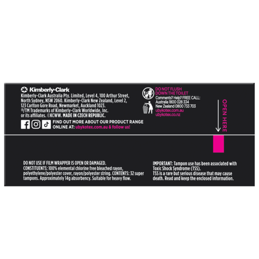 U By Kotex Tampon Super (Pack 32)