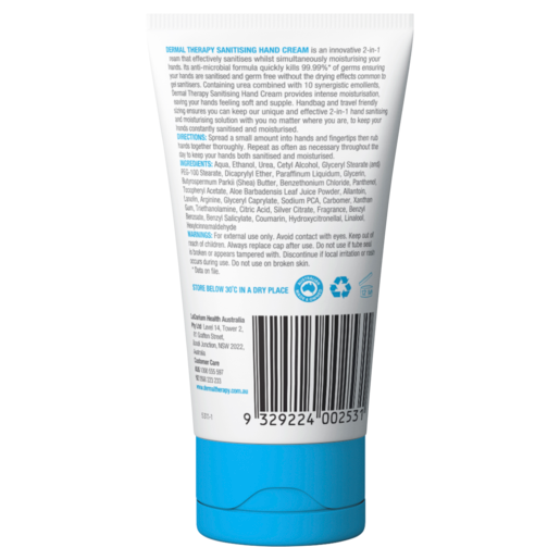 Dermal Therapy Sanitising Hand Cream 60gm
