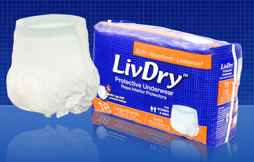 LivDry Large Pants 1250ml 80-105cm 18 (Packet 32)