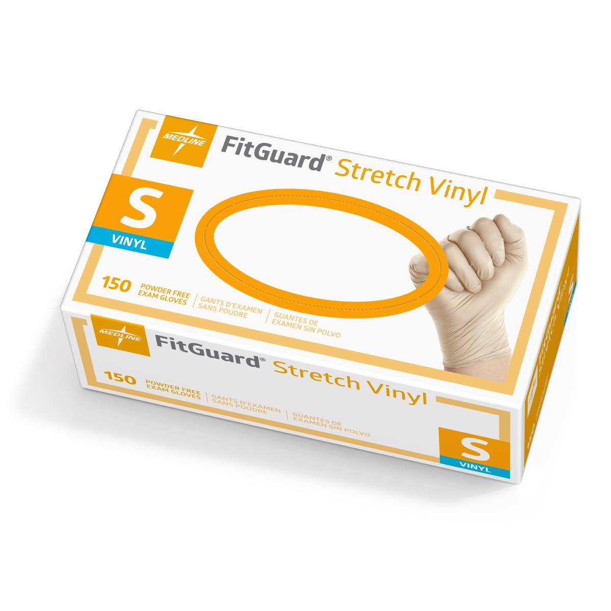 Medline Glove Exam Stretch Vinyl PF LF Small