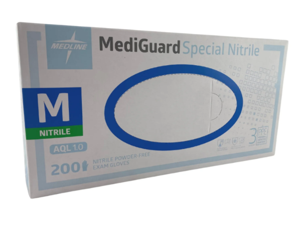 Medline MediGuard Nitrile Exam Gloves Medium