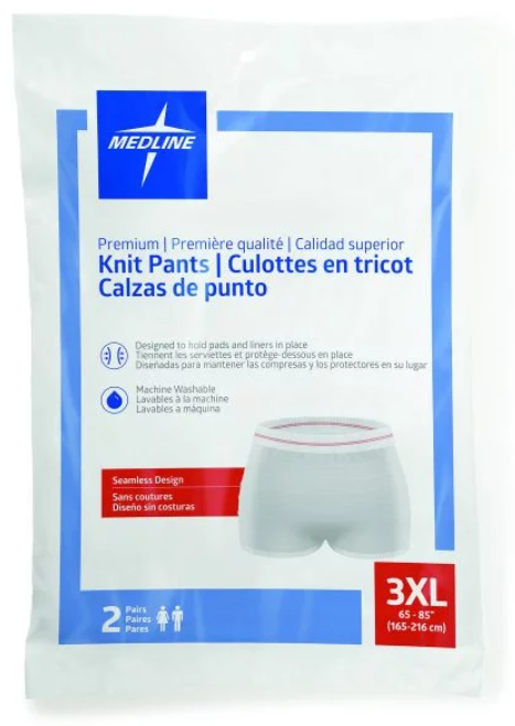 Medline Premium Knit Pants XXXL Red (Packet 2)