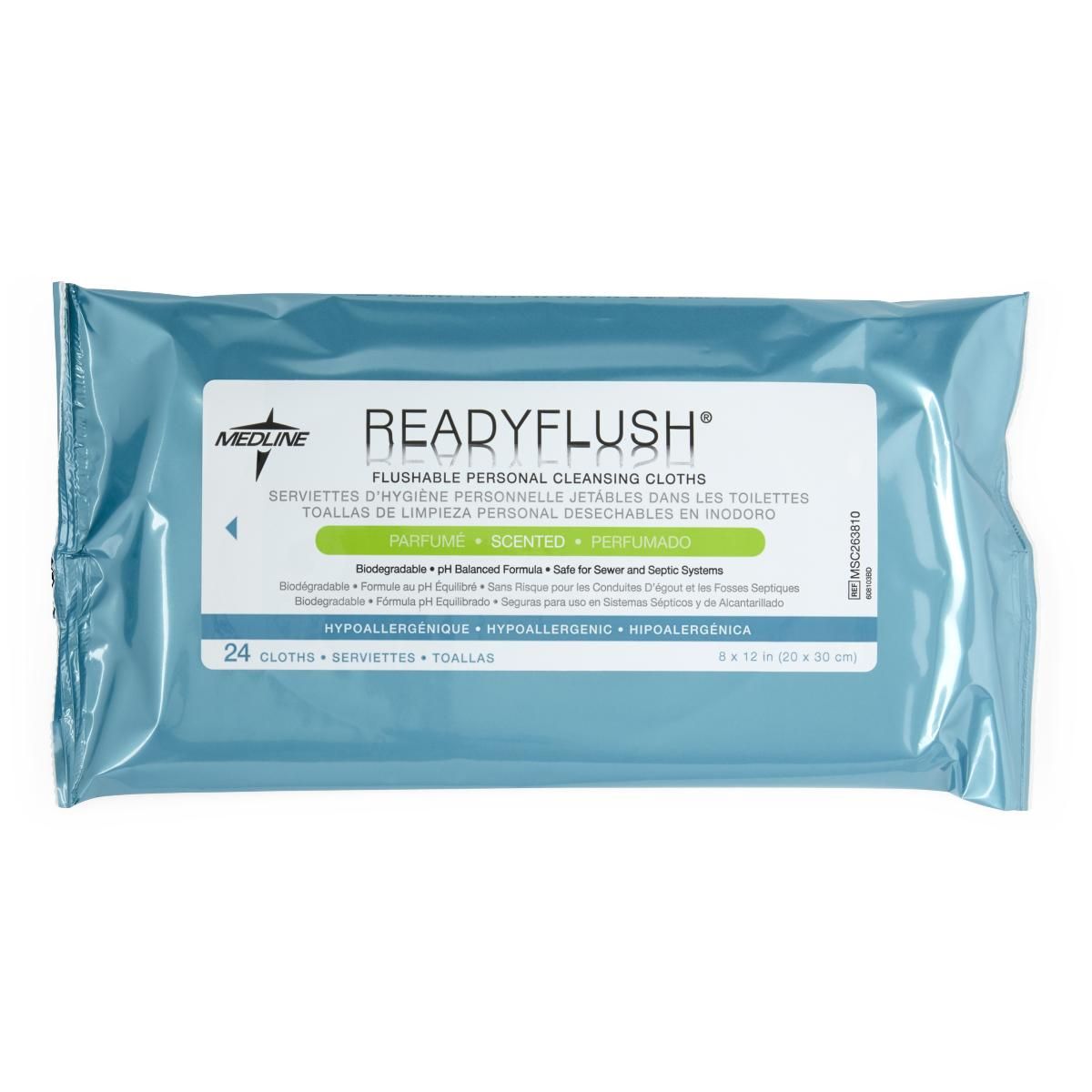 Medline Wipes Flushable Scented 23 X 33cm