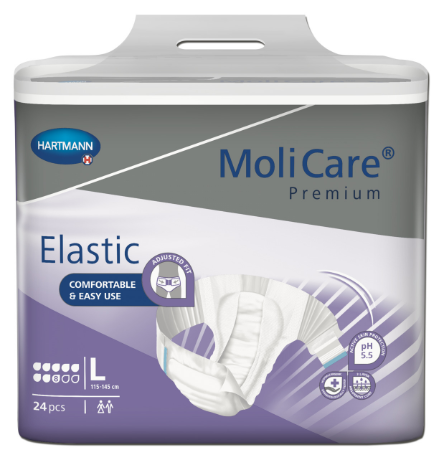 MoliCare® Premium Elastic - Large 115-145cm 8 Drops 3220ml (Packet 24)