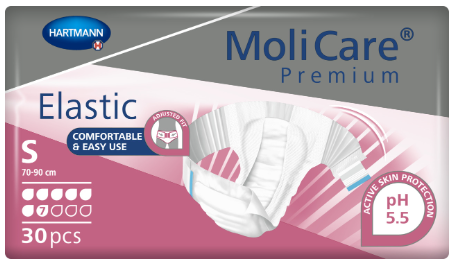 MoliCare® Premium Elastic - Small 70-90cm 7 Drops 1998ml (Packet 30)