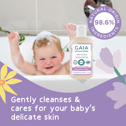 Gaia Natural Baby Sleeptime Bath Wash 250ml