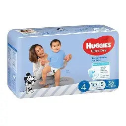 Huggies Nappies Ultra Dry Toddler Size 4 Boy 10-15 Kg