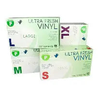 Ultra Fresh Vinyl Clear Powder Free Gloves