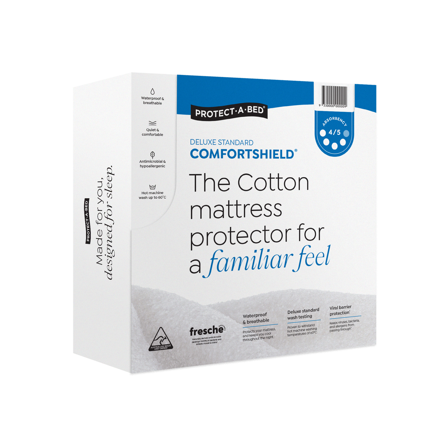 Protect-A-Bed Comfortshield Deluxe Cotton Terry Fitted Waterproof Mattress Protectors - Absorption 1000 ml