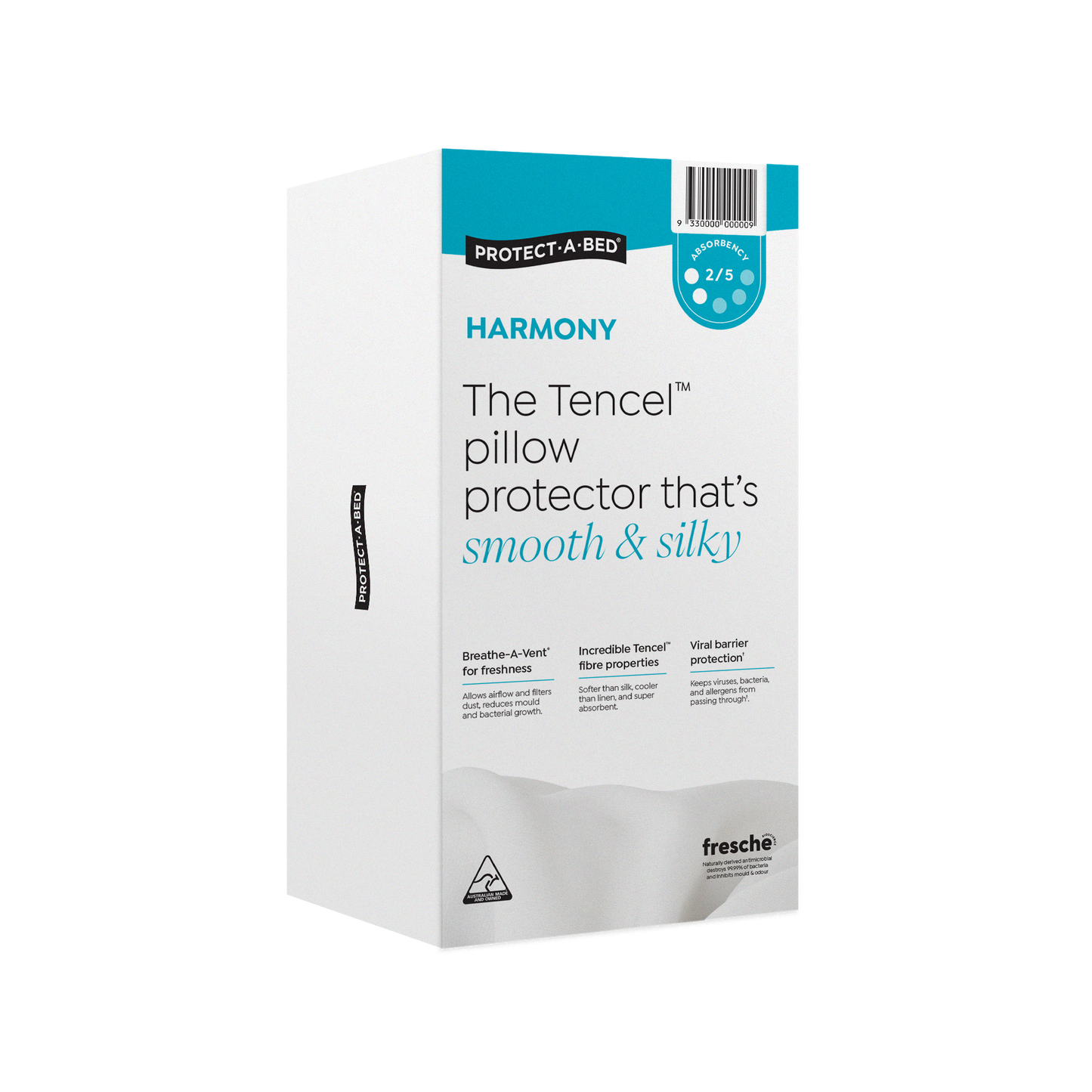 Protect-A-Bed Harmony TENCEL™ with Side Protection Fitted Waterproof Pillow Protectors - Absorption 90 ml