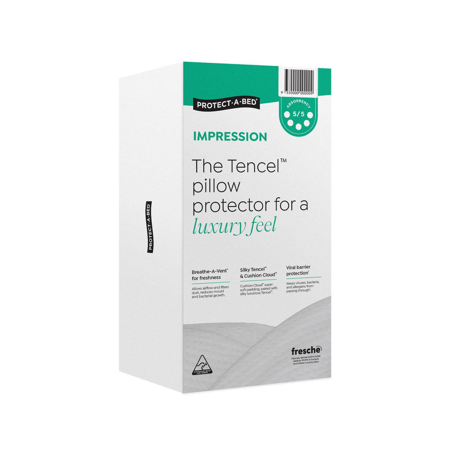 Protect-A-Bed Impression TENCEL™ Jacquard Fitted Waterproof Pillow Protectors - Absorption 560 ml