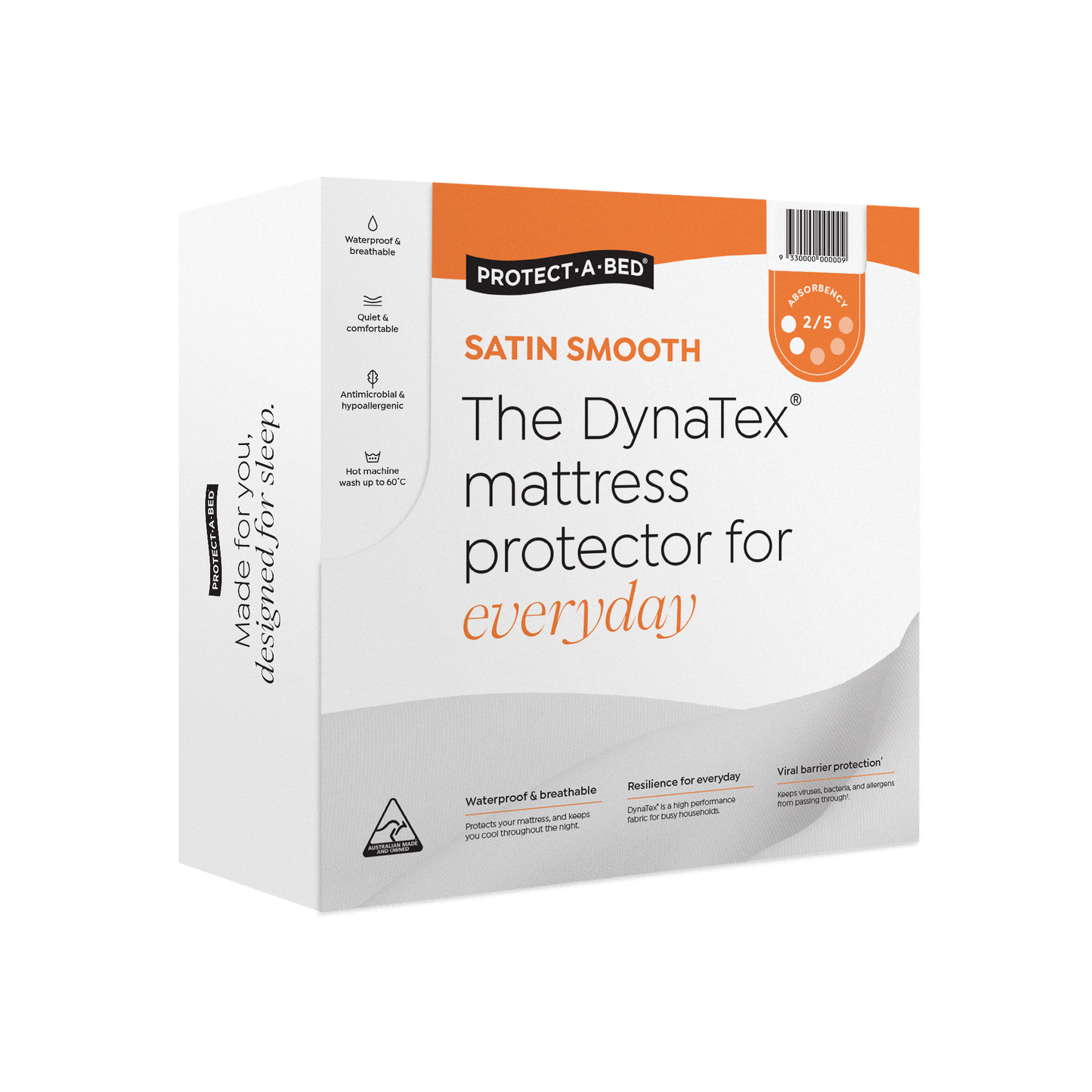 Protect-A-Bed Satin smooth waterproof mattress protector - Absorption 500 ml