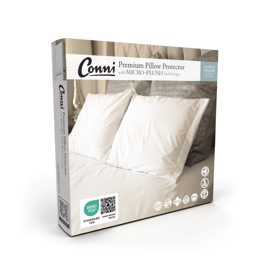 Conni Micro-Plush Waterproof Pillow Protector