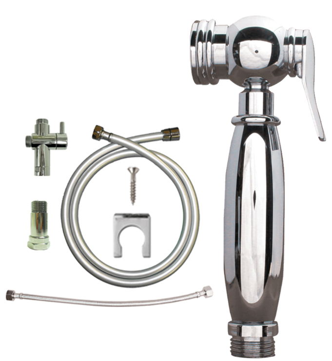 Retro Handspray + High Pressure Hose + Wall Bracket