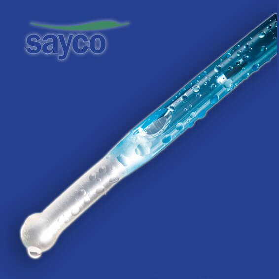Sayco IQ Cath 12Fr Pre Lube Gel Flexible Silicone Tip (Box 30)