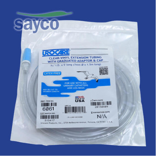 Sayco Urocare Clear Vinyl Tube N/S (Each)