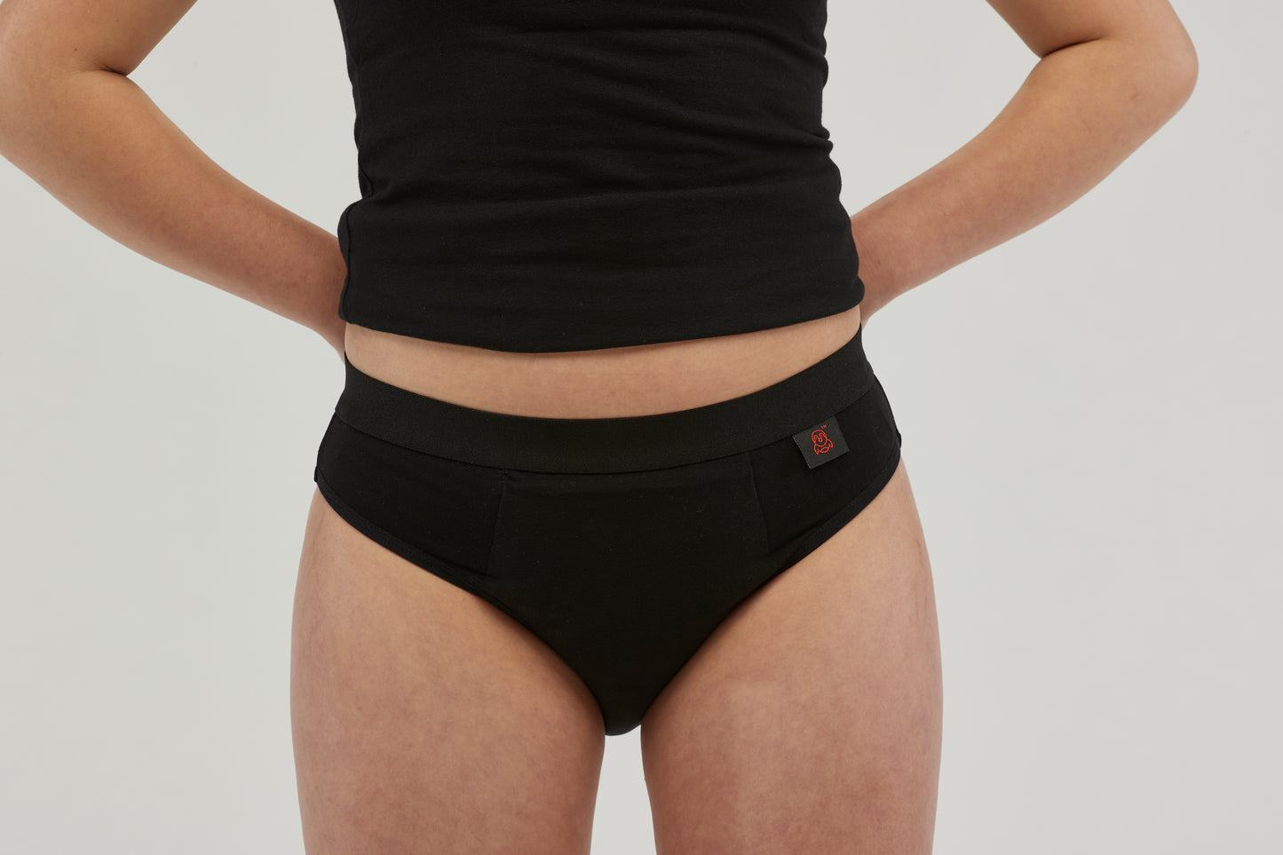 Staydry Teens Continence Girls Brief - Black