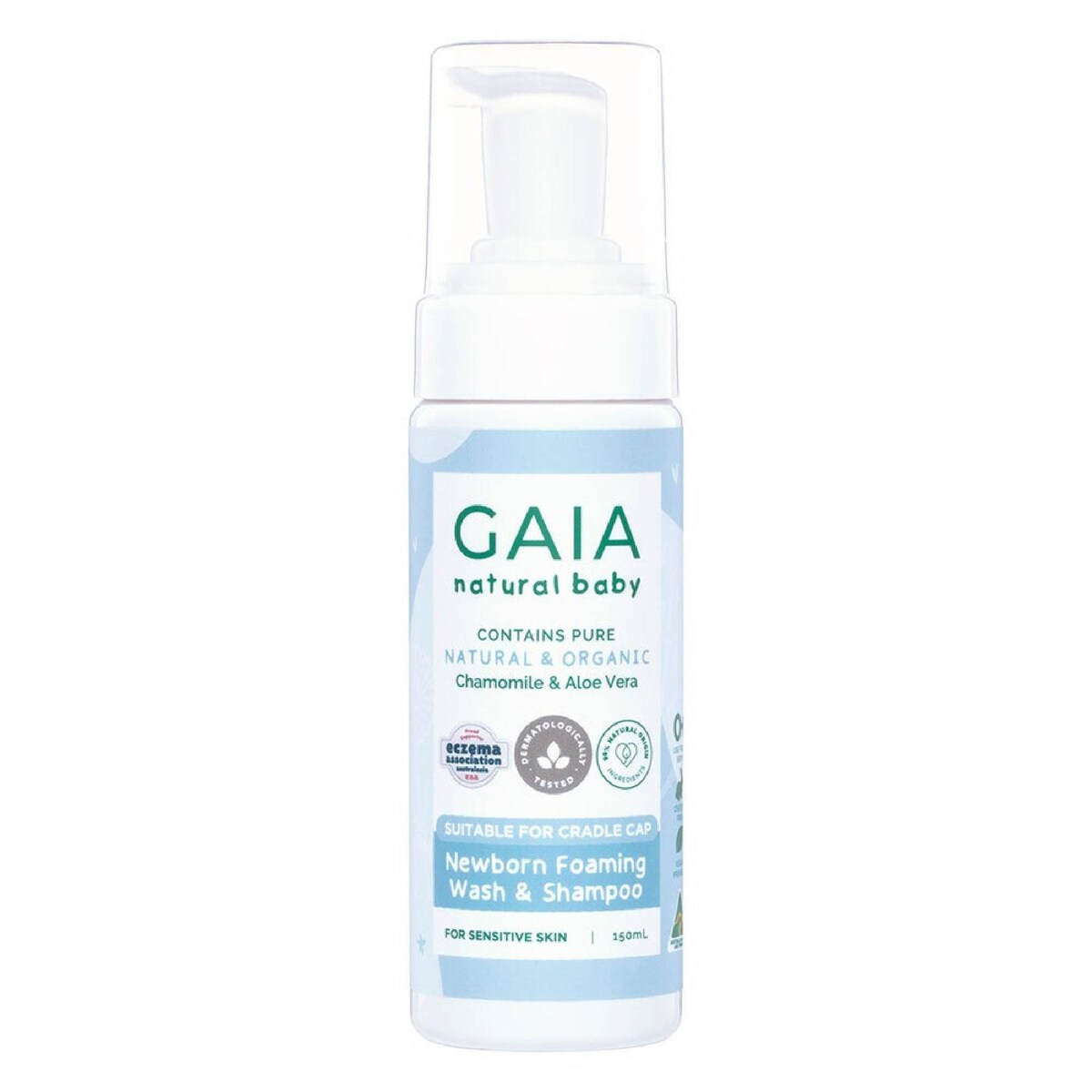 Gaia Natural Baby New Born Foaming Shampoo & Wash 150ml