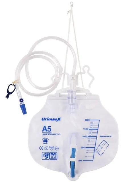 Urimaax Drain Bag C/SYSTEM A5 2000MLS (Sterile) (Each)