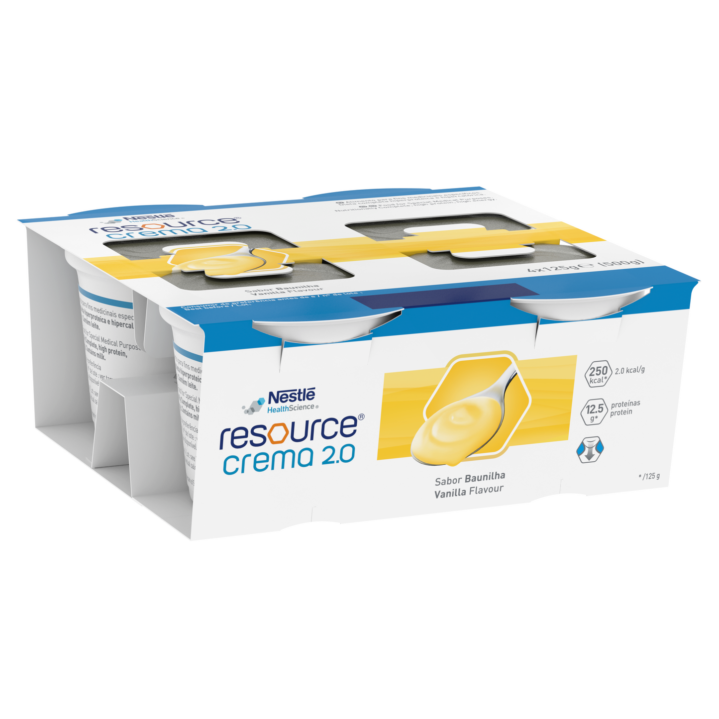 Resource Crema Dessert 2.0 Vanilla 125gm Cup Pack 4