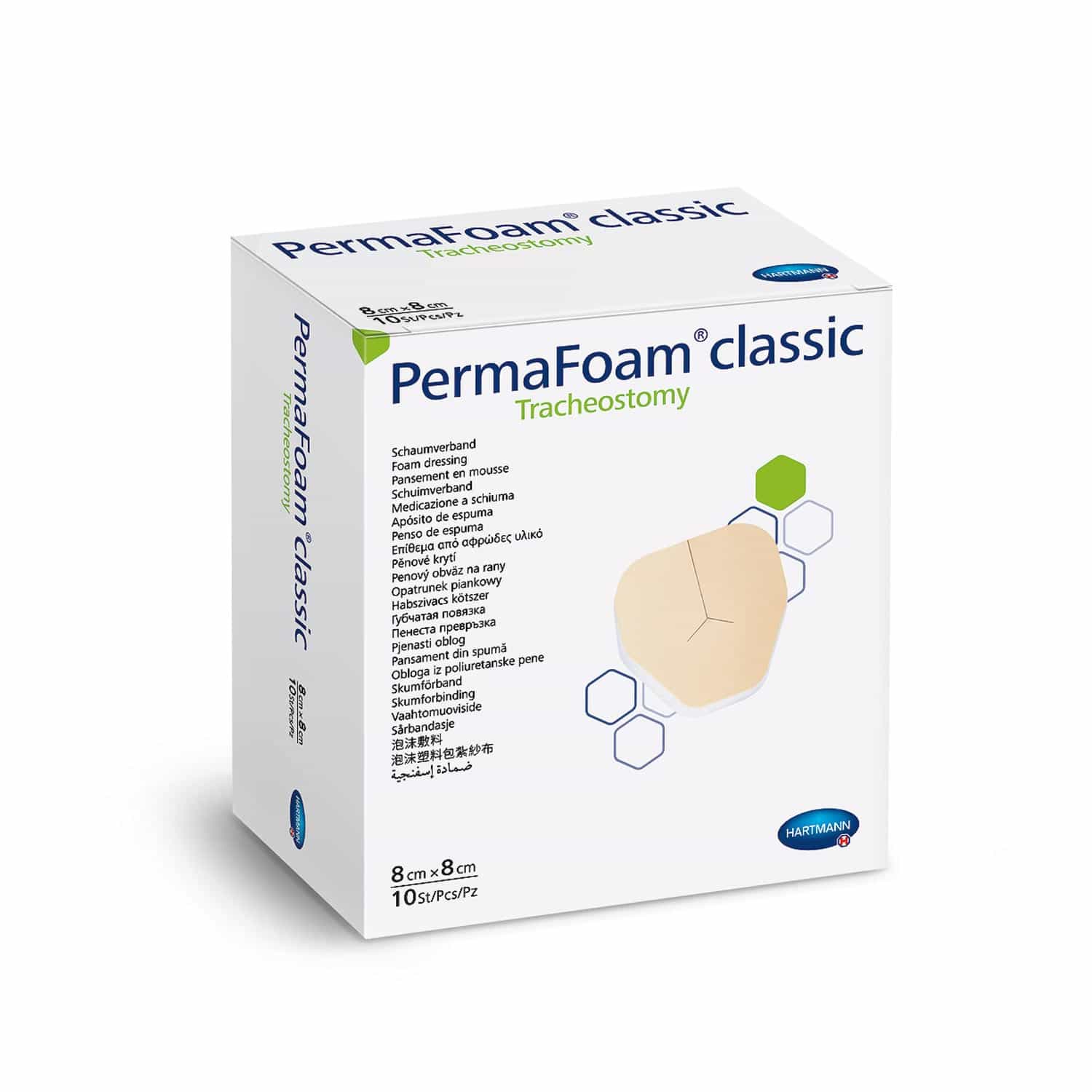 PermaFoam Classic Tracheo 8x8cm (Packet 10)