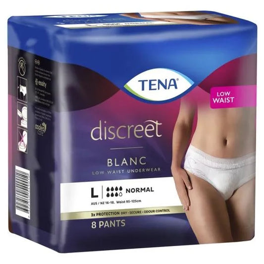 Tena Discreet Pants White Large (Packet 8)